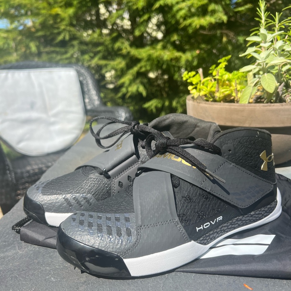 Under Armour Black and Gold track spikes (Javelin)